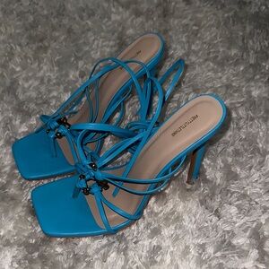 PrettyLittleThing Vibrant Blue Strappy Heels